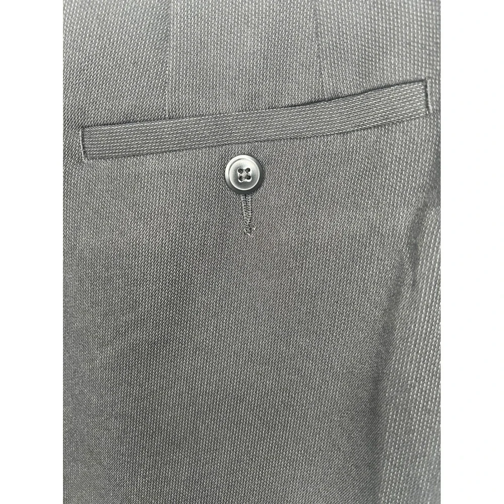 Claiborne Mens Black Textured Dress Pants Flat Front Straight Leg‎ 34x34 WPL 386
